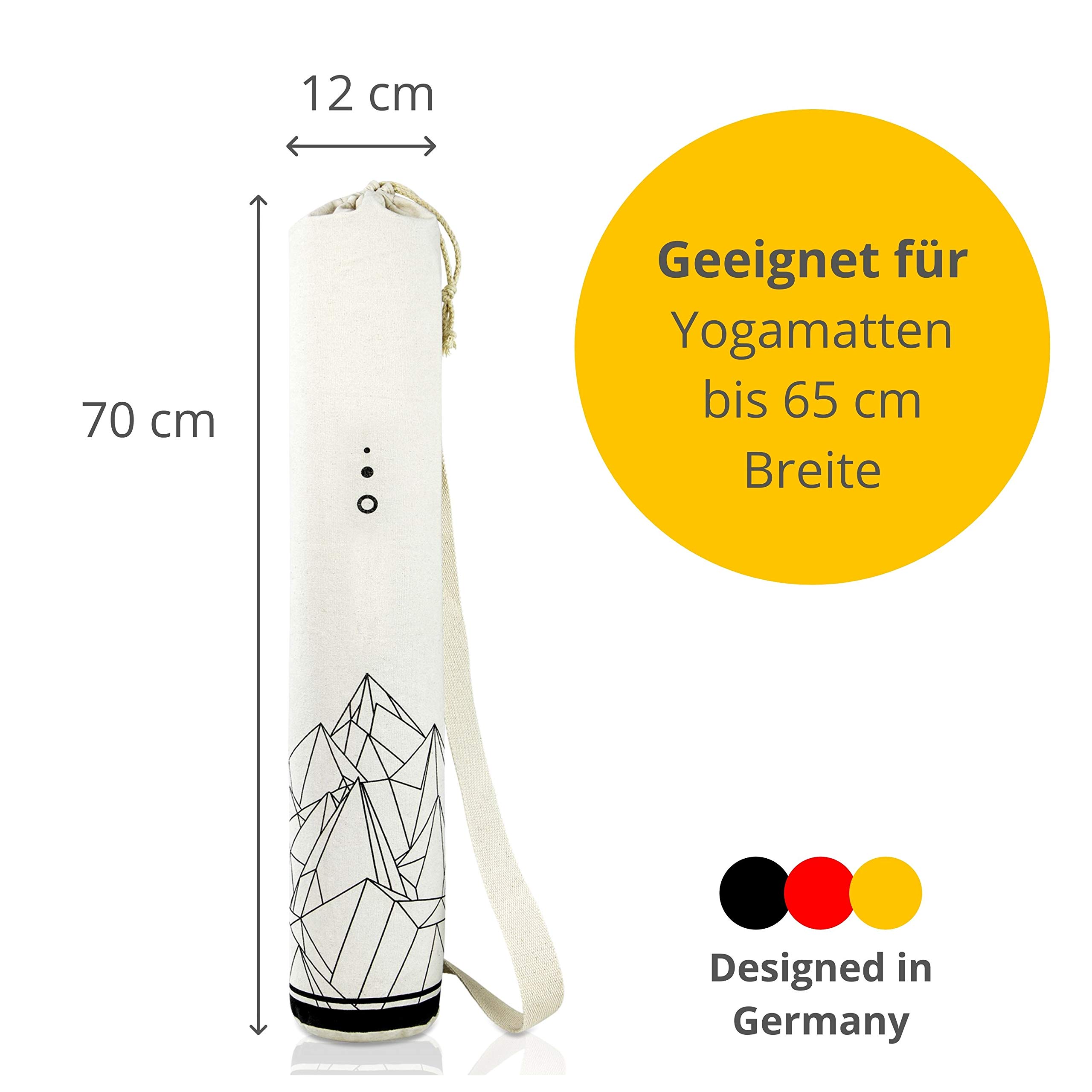 Yogatasche mit Design | Yogamattentasche aus Baumwolle | 70cm lang | mit Schultergurt