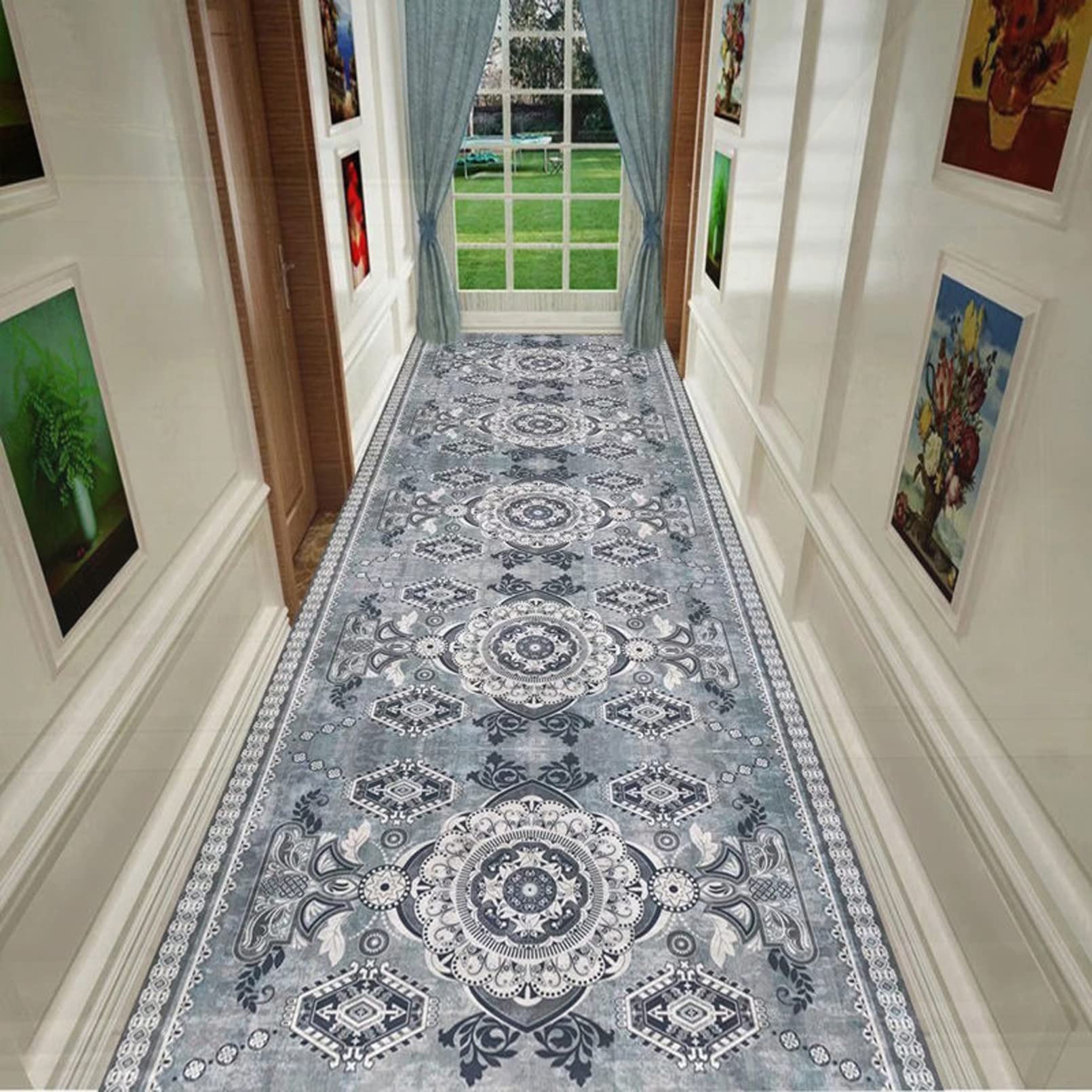 Carpet Runner for Hallway Front Door/Entrances/Office Carpet Runners Heavy Duty Long Hallway Carpet Runner Machine Washable Contemporary Passage Runner Rug for Hallway,1.4m x 1m