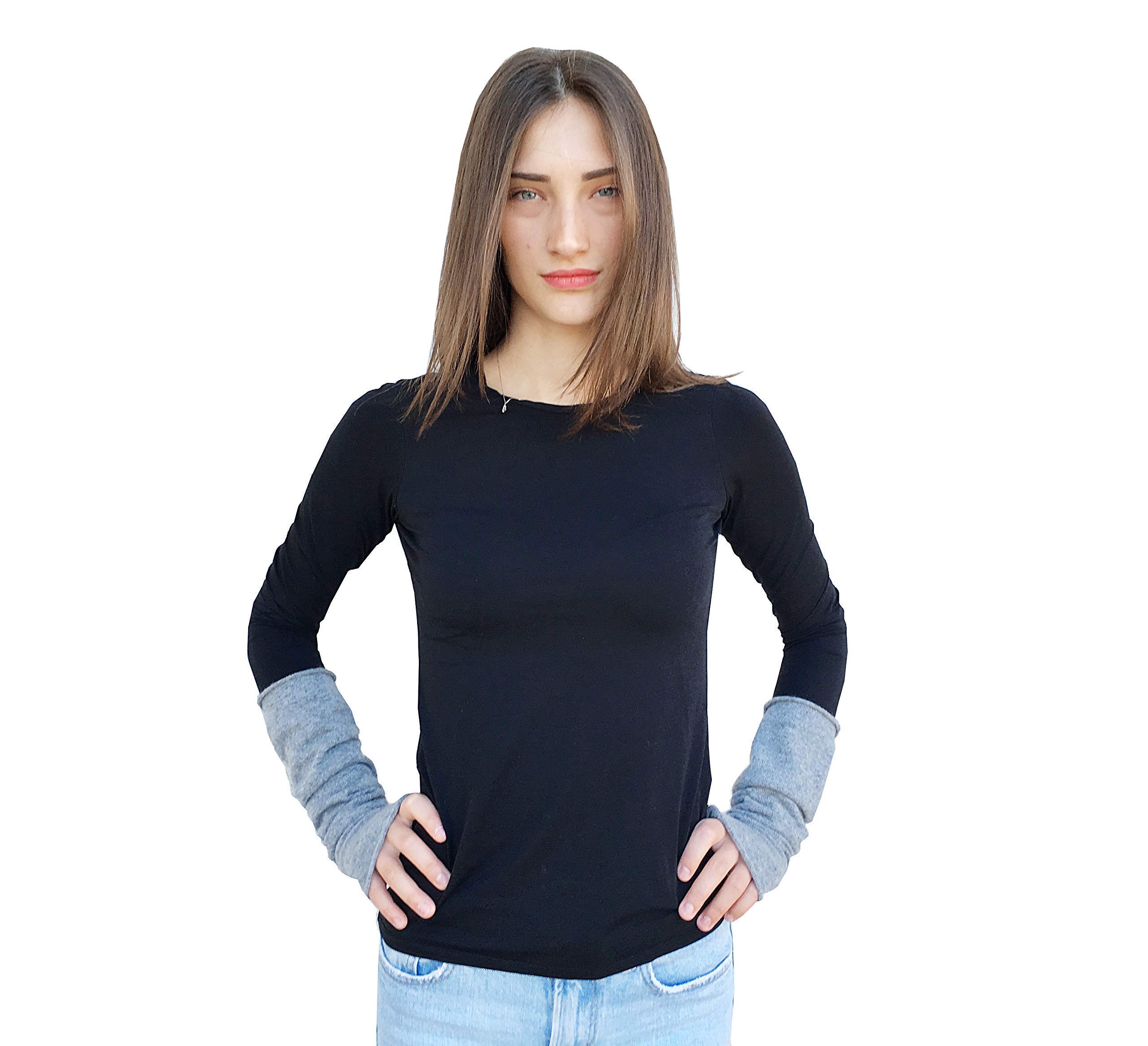 Guanti Ragazza Donna Caldi Invernali Cachemire Grigio