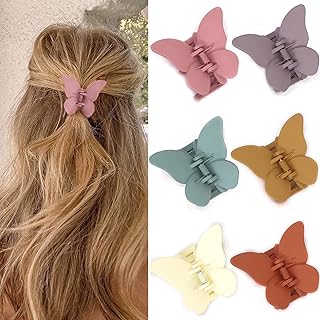 Butterfly Hair Clips for Women 2.7 inch Butterfly Claw Clips Hair Clips Hair Claw Clips for Thick Hair Cute Butterfly Hair Clips, Hair Accessories for Girls and Women (Matte Hair Clips)