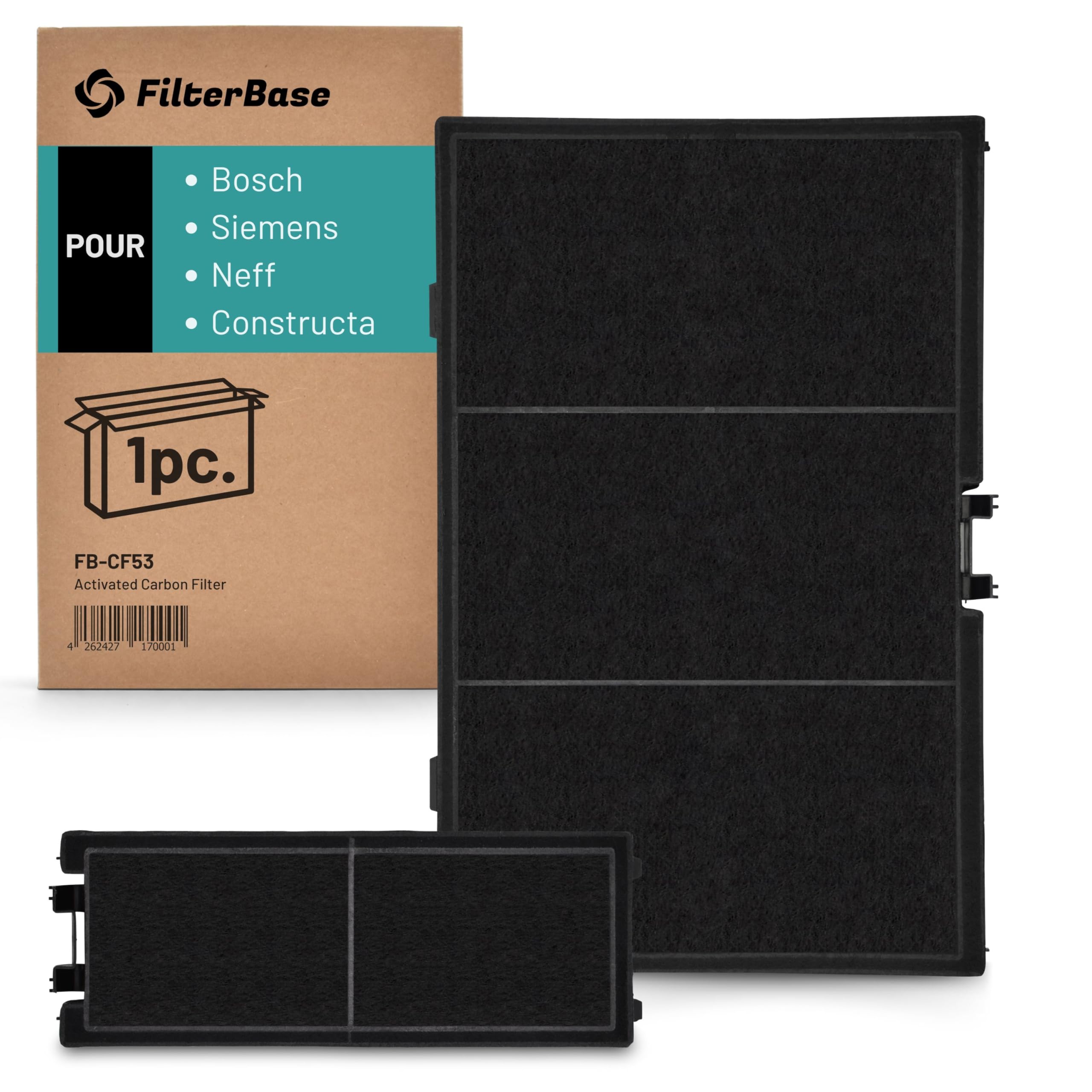 Filtre à charbon FilterBase® anti-odeurs haute performance Bosch et Neff - 8