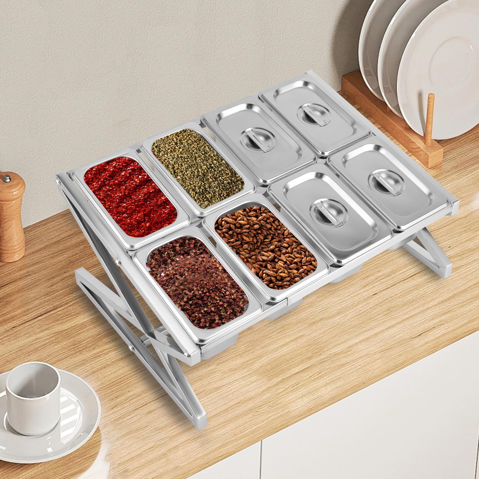 Amazon.com: QUEMARQUE Pizza Topping Station, Double Layer