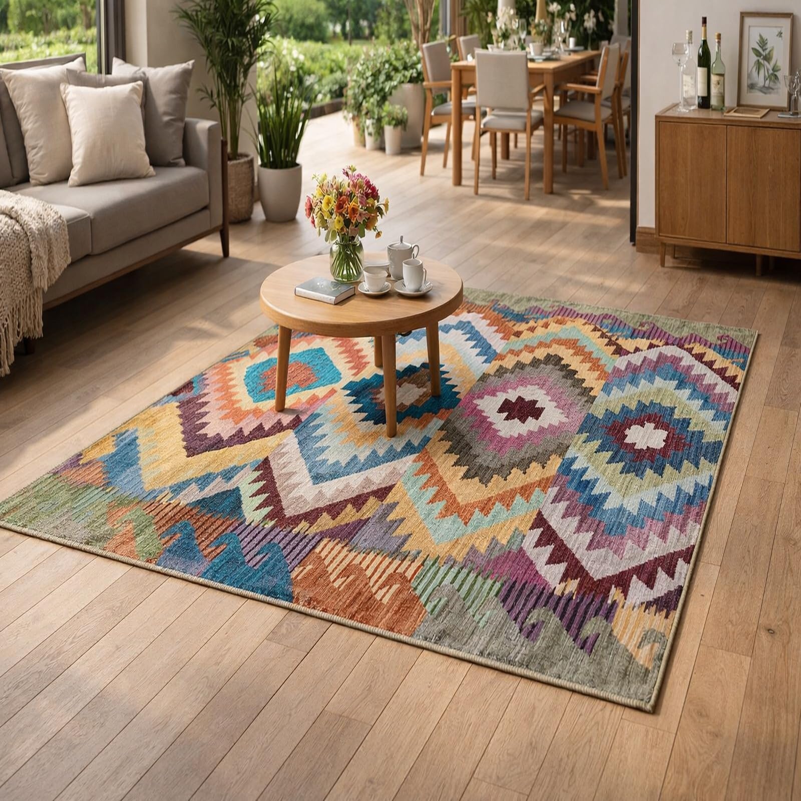 Tapis de salon antidérapant résistant aux chutes et saletés