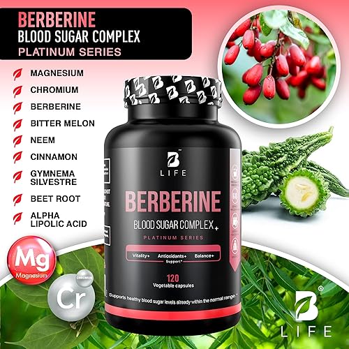 Miniatura 4 de Complejo de berberina+suplemento  120 cápsulas  suministro para 60 días  con berberina HCl, extracto de melón amargo, neem y más  Fórmula de