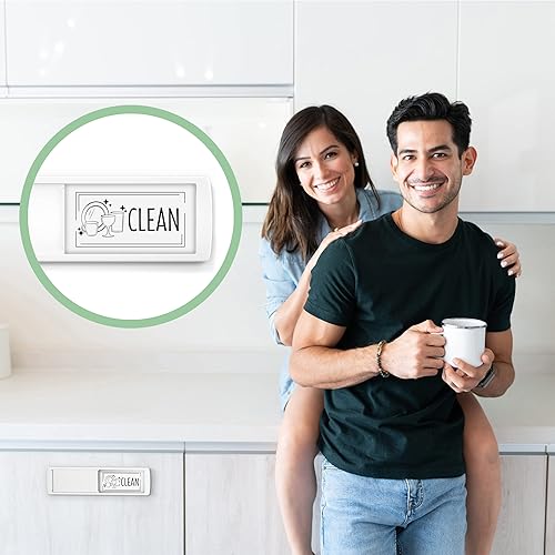 Miniatura 31 de Elegante imán para lavavajillas, 2 x 7 pulgadas, imán ideal para limpiar y sucio para lavavajillas, organizador de cocina, bonita decoración