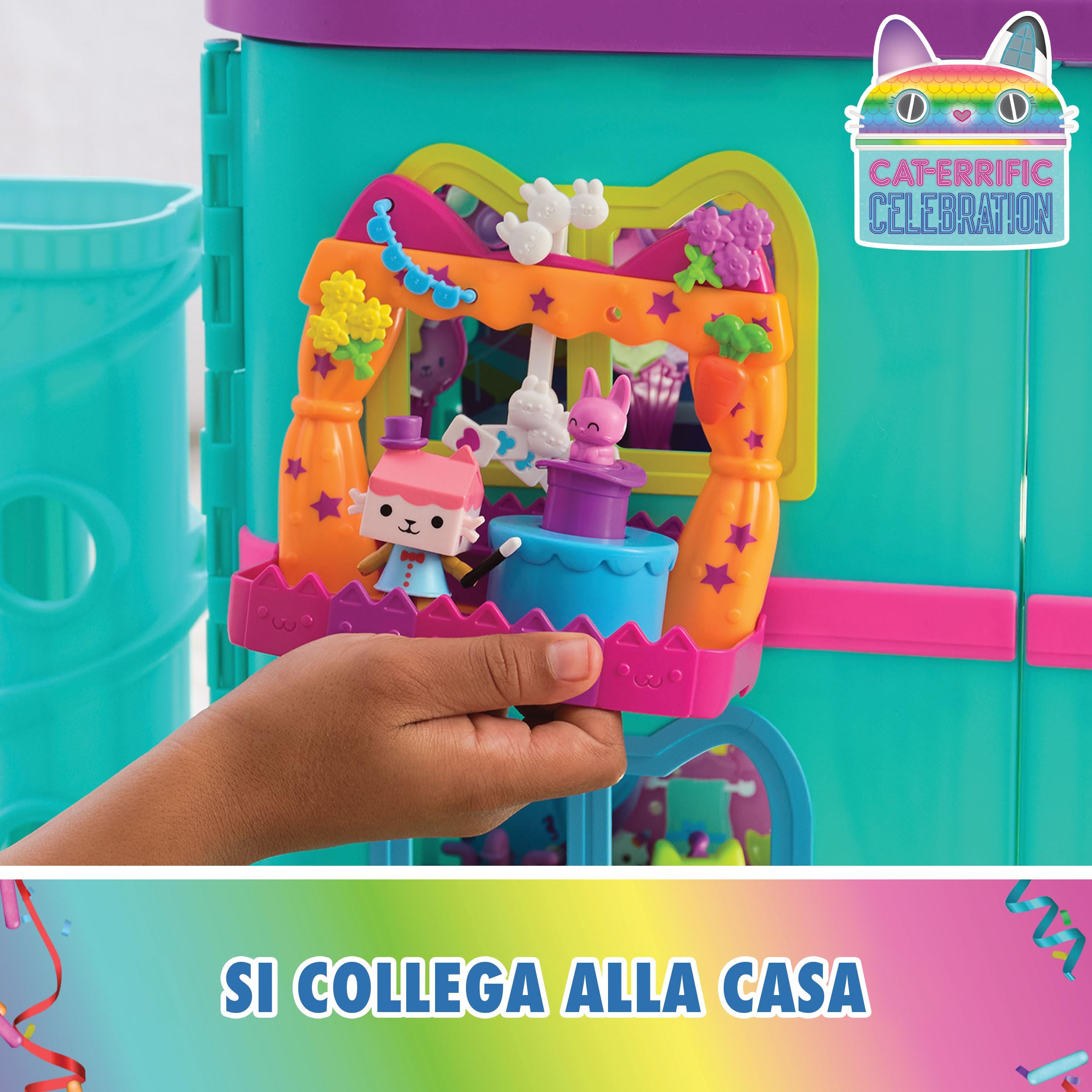 Gabby i Magiczny Dom - Gabby Dollhouse - Pudełko balkonowe dla dzieci - 1 figurka i 6 akcesoriów - kreskówka zabawka domek dla lalek - zabawka dla dzieci 3 lata i więcej