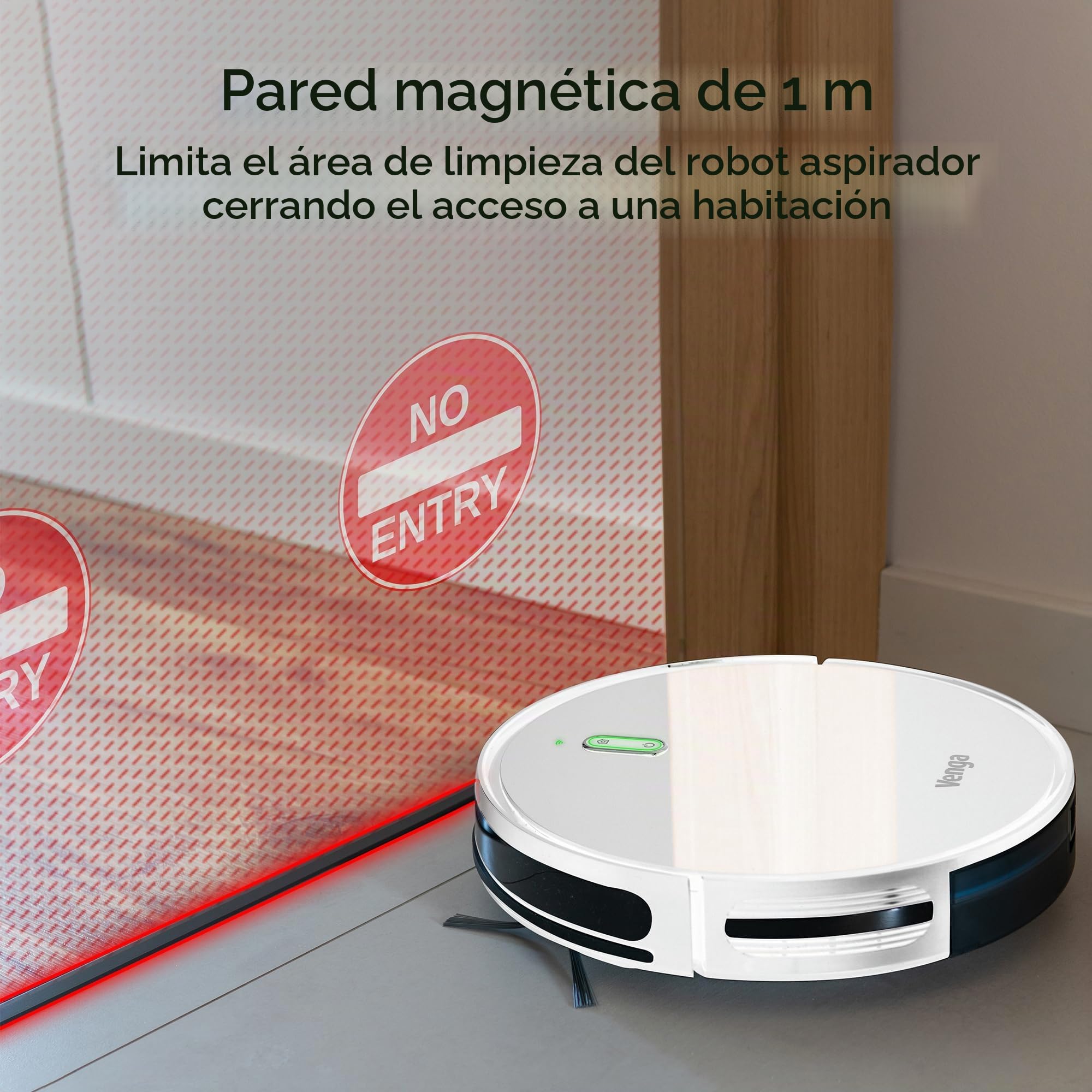 Venga! Robot Aspirador y Fregasuelos, Navegación Giroscopio con App, Blanco, VG RVC 3001 WH