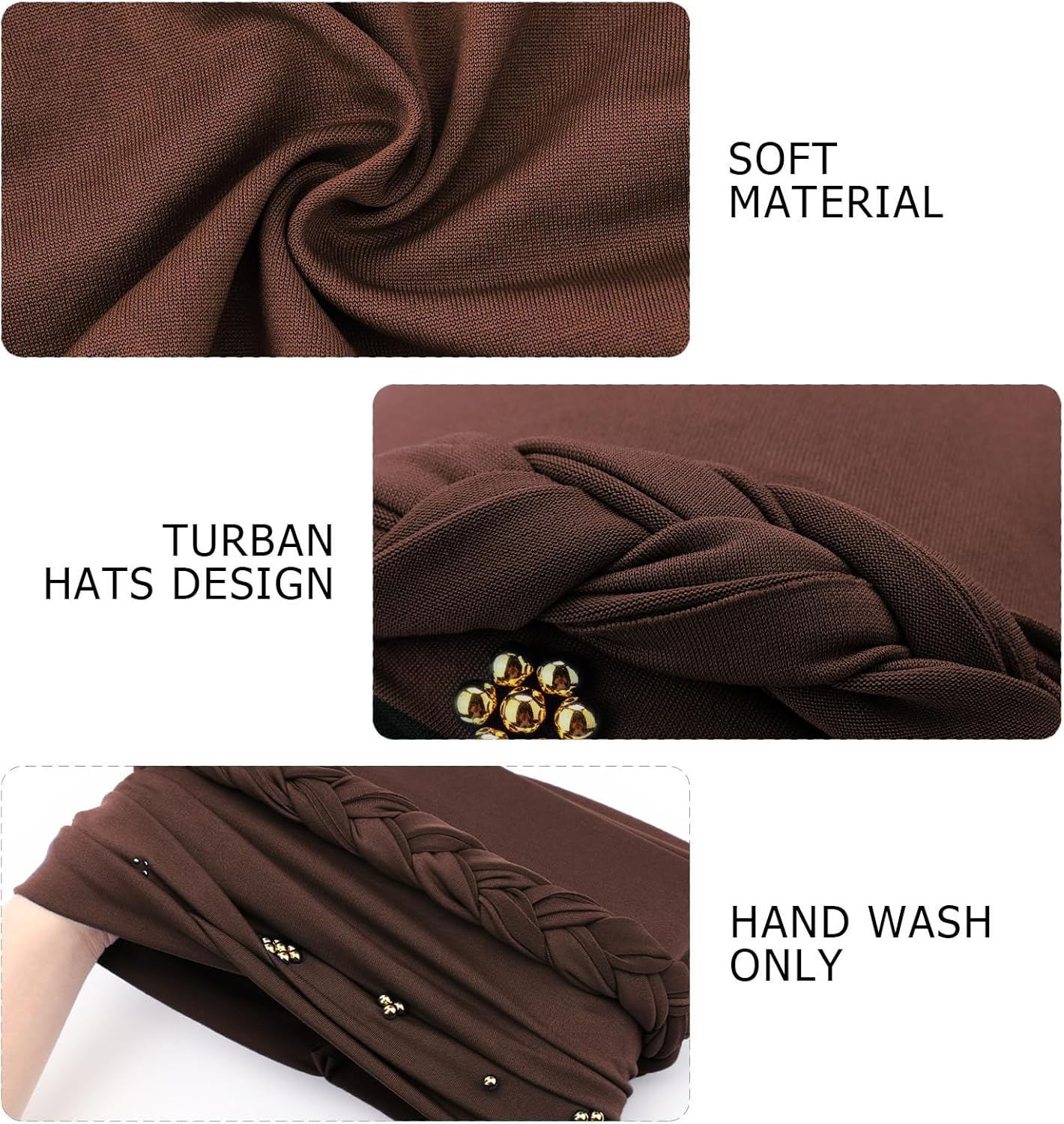 African Women Turban Caps Pre-Tied Twisted Turbans Head Scarf for Women Hair Wraps Cover Beanie Cancer Chemo Headwear - Image 3