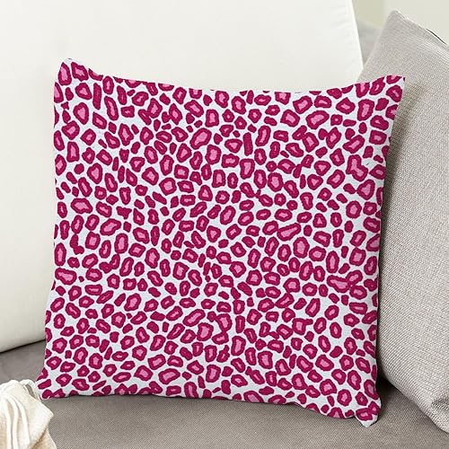 Vista 70 de Funda de cojín con estampado de guepardo rosa intenso, cojín cuadrado con estampado de animales fucsia, funda de almohada decorativa para el hogar