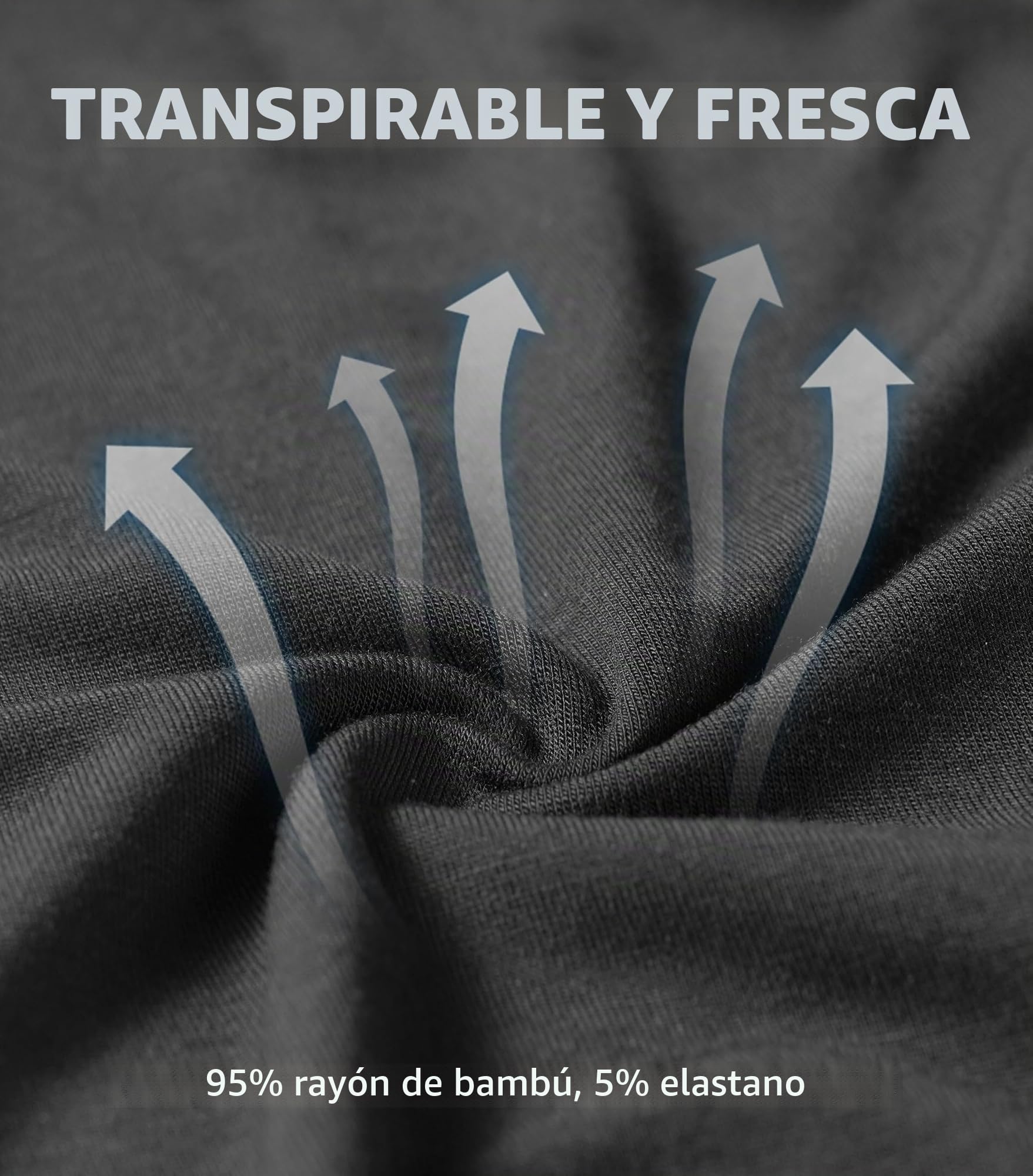 Separatec Calzoncillos bóxer para Hombre Rayón de bambú Liso con Bolsillos Separados Ropa Interior Calzoncillos bóxer Elegante bañador de Rayas, Paquete de 3