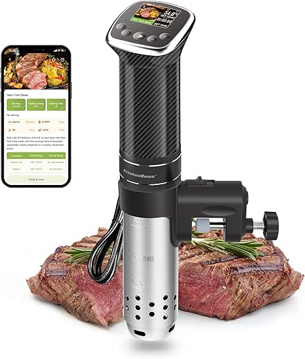 KitchenBoss Roner Cucina a Bassa Temperatura: Wi-Fi Sous Vide Roner Professionale Roner...