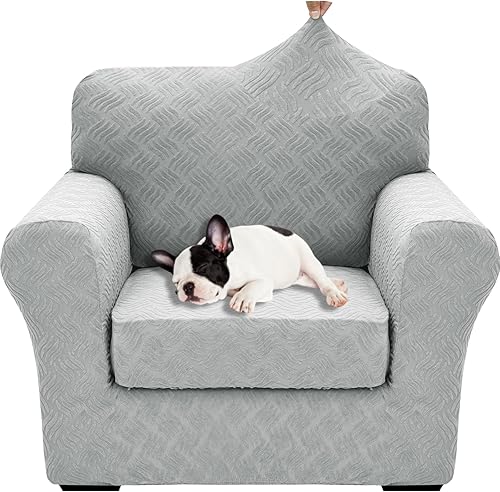 Miniatura 83 de YEMYHOM Últimas Fundas de Sofá a Cuadros de 4 Piezas para Sofá de 3 Cojines Extra Grande de Alta Elasticidad Engrosada Funda de Sofá para Perros