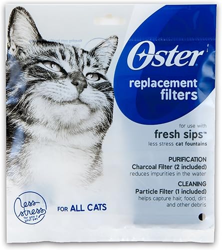 Oster Filtros de fuente Cat de repuesto para agua limpia, 100 onzas líquidas