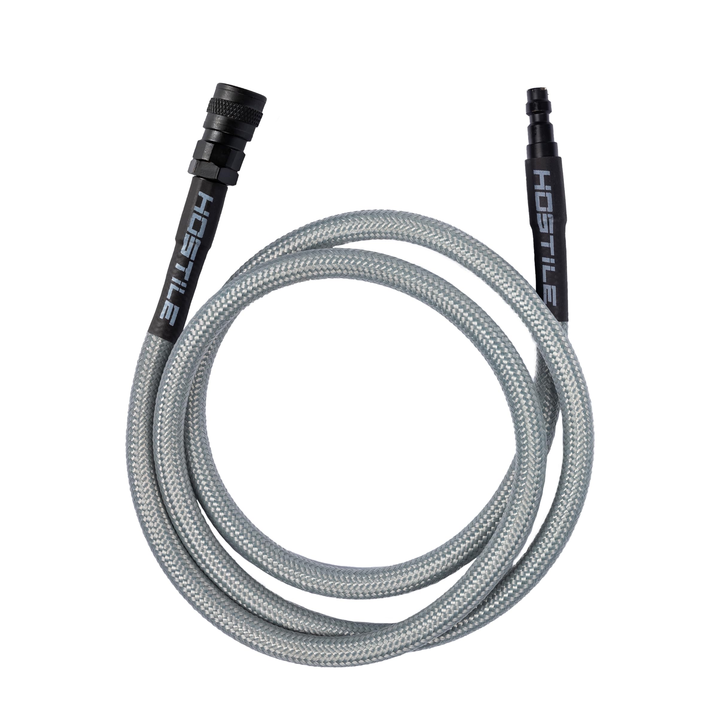 HK Army Hostile Airsoft Flex Line Hose 42" Quick-Disconnect for HPA Tanks (Grey)