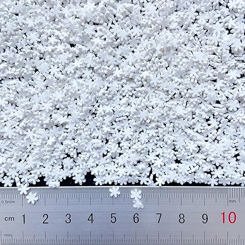 Miniatura 2 de Rebanadas de arcilla polimérica de copo de nieve blanco, rebanadas de arte de uñas para arte de uñas, manualidades, tartas, funda para teléfono