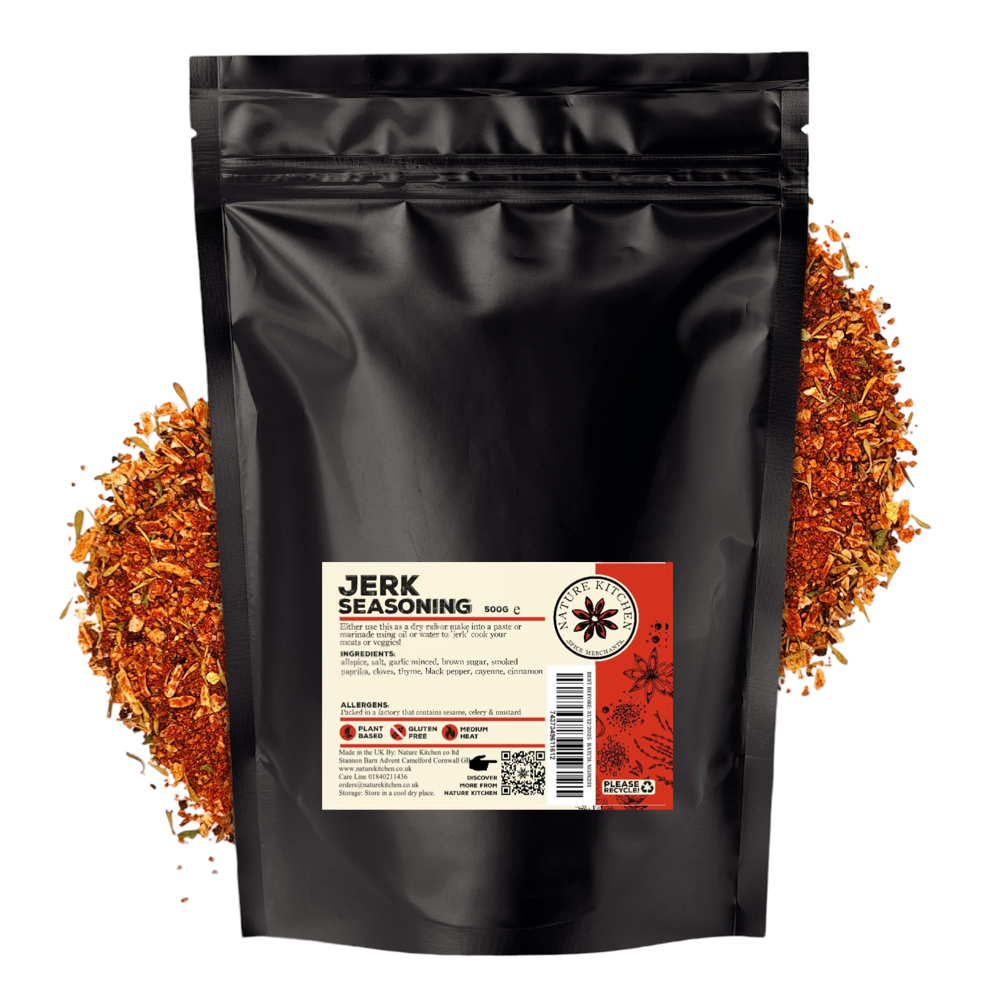 Nature Kitchen Shawarma Seasoning 500g Mild, Premium Middle Eastern Spice Blend, Gluten Free, Vegan Seasoning for Kebabs, Chicken, Wraps, Marinades and Everyday Cooking — view 53
