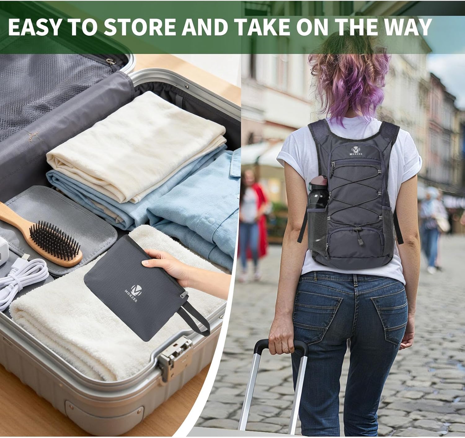 15L Lightweight Packable Hiking Backpack Water Resistant Foldable Daypack for Hiking Travel Cycling Outdoor Sports for Men Women