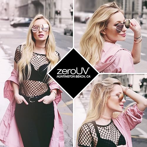 Miniatura 5 de Gafas de sol de aviador de gran tamaño con espejo plano de 2283in