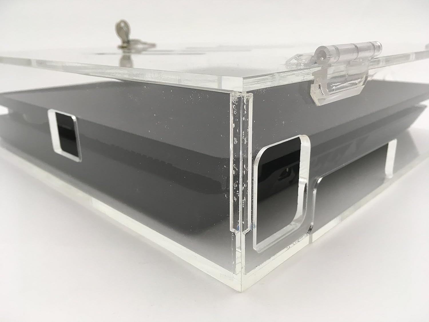 Free Shipping 🛒 PlayStation 4 Slim Acrylic Video Game Console Security Case Best Promo PlayStation 4 Slim Acrylic Video Game Console Security Case