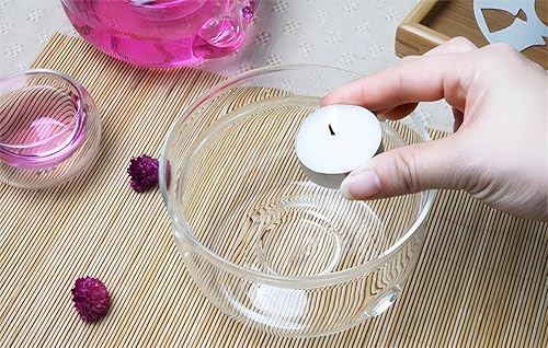 Miniatura 5 de Calentador de tetera de vidrio, calentador de luz de vidrio de borosilicato resistente al calor, 6 pulgadas, velas no incluidas