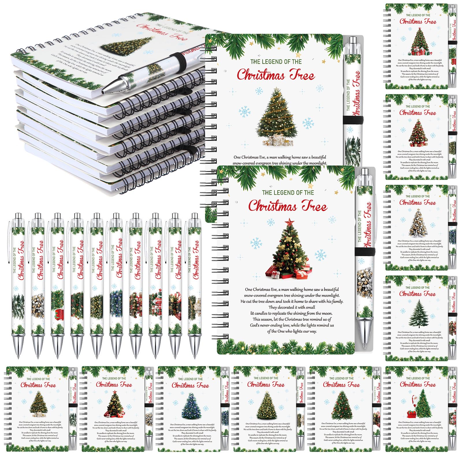 Resurhang The Legend of the Christmas Tree Gifts Lot de 20 carnets A6 avec