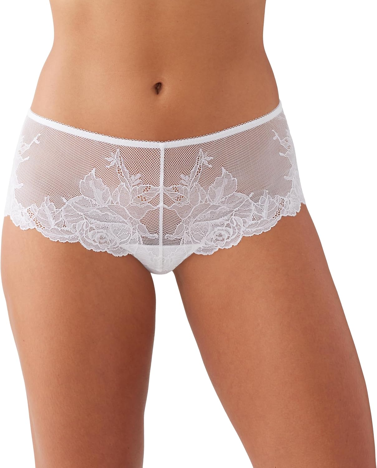 Wacoal womens Vivid Attraction Mesh Lace Moderate Coverage Tanga Panty, 845384