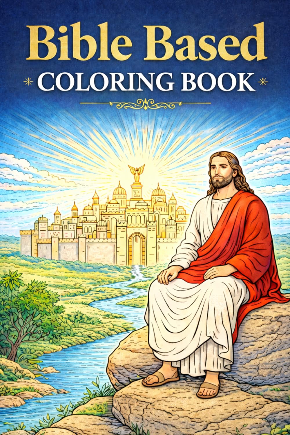 Bible Based Coloring Book: Relaxing Bible-Inspired Coloring Book for Adults, Faith, Peace, and Mindfulness