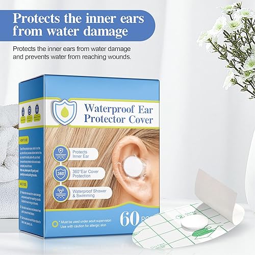 Miniatura 5 de 60 hojas de protección para los oídos para bebés, impermeables, correctores de oídos para recién nacidos, protector de oídos desechable para