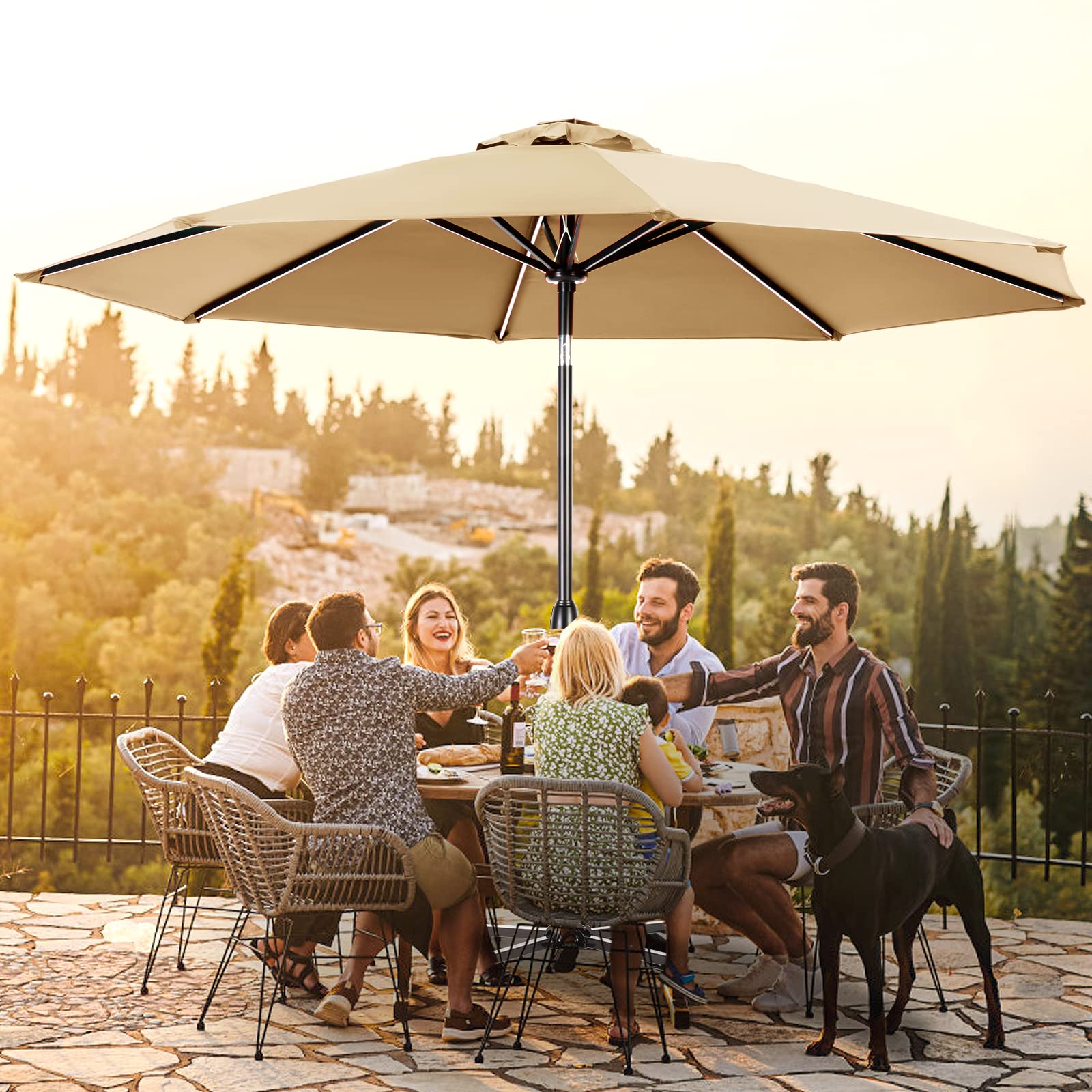 california umbrella 11 ft tahoe series aluminum market patio umbrella Tahoe Series Large Patio Umbrella | California Umbrella