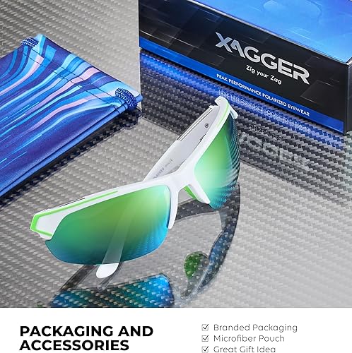 Miniatura 5 de Xagger Gafas de sol deportivas polarizadas para hombres y mujeres UV400 envolventes para béisbol y sóftbol