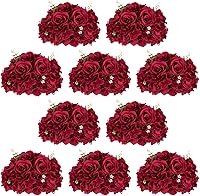 Vista 37 de NUPTIO Esferas de Flores para Centros de Mesa de Boda - 10 Piezas de 15.7 Pulgadas de Diámetro, Arreglo de Bolas de Flores Artificiales, Centros