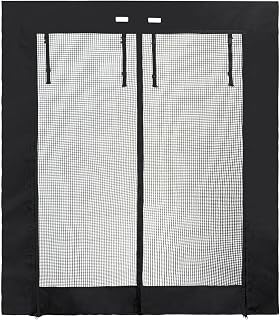 VANNCAMP Bug Screen for Ram ProMaster High Roof, Rear Door Bug Mesh Screen, Keeps Bugs Out Let Breeze in, Center Zipper Closure