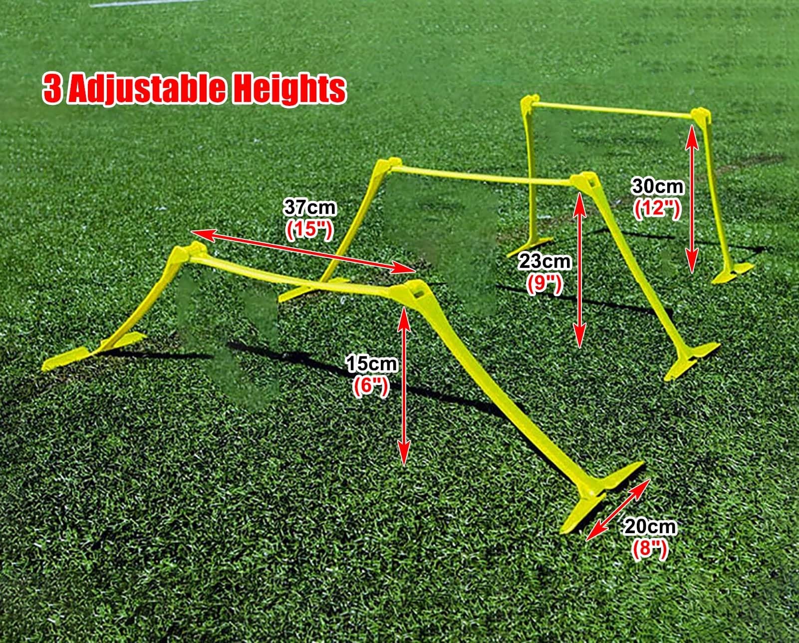 Ostacoli Allenamento Mini Ostacoli Altezza Regolabile - 5/10 Piccoli Ostacoli di Agilità con Maniglia, Ostacoli Portatili Morbidi per Atletica Leggera, Ostacolo per L'allenamento del Calcio(5pcs)