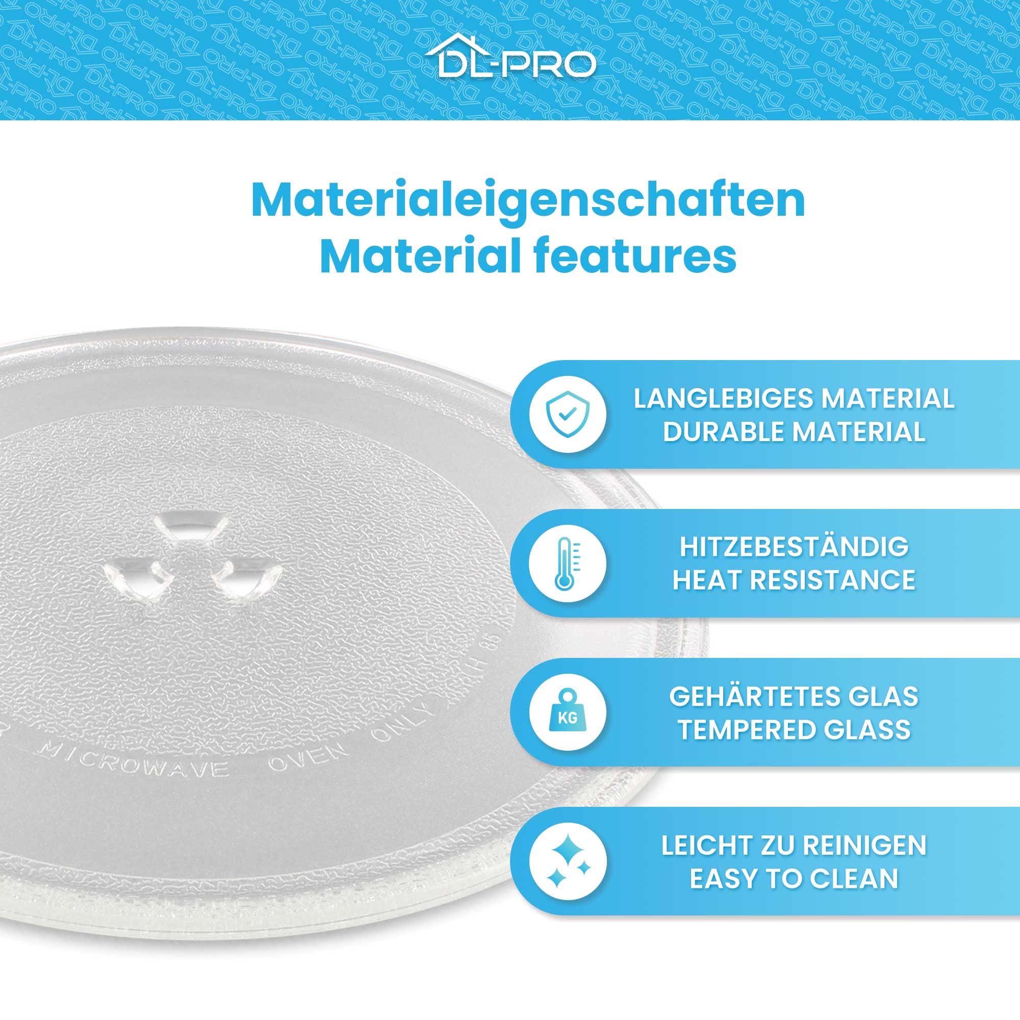 Piastra Giradischi Universale In Vetro Microonde Diametro Circa 10"/25,5 Cm - Foto 7