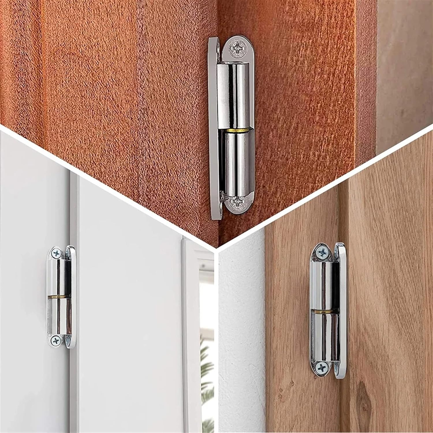 2pcs Detachable Door Hinge Cabinet Door Hinges Connector Furniture Cupboard Industrial Stainless Steel Hinges Hardware
