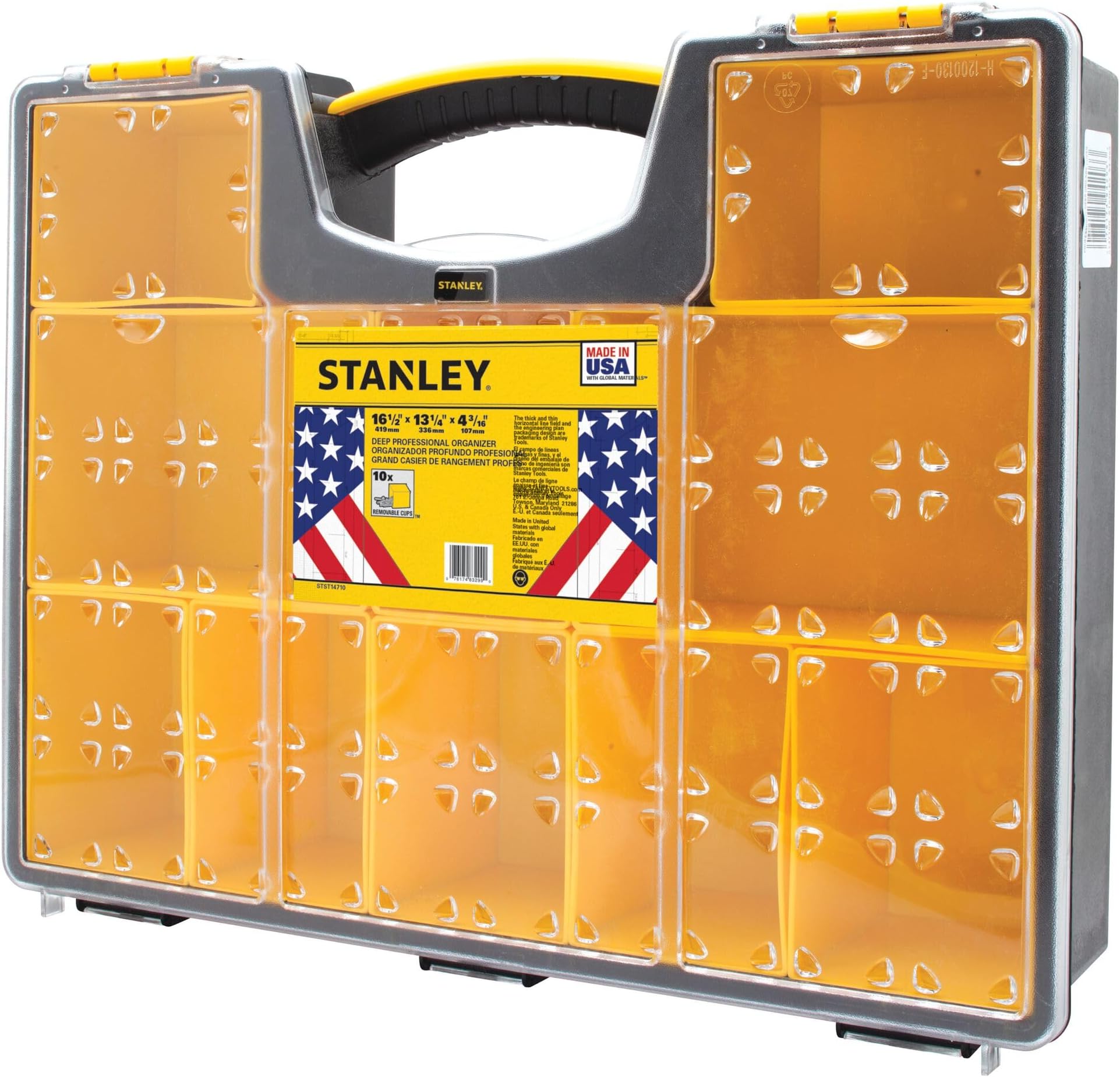 Deep Pro Small Parts Organizer, 10 Compartments (STST14710)