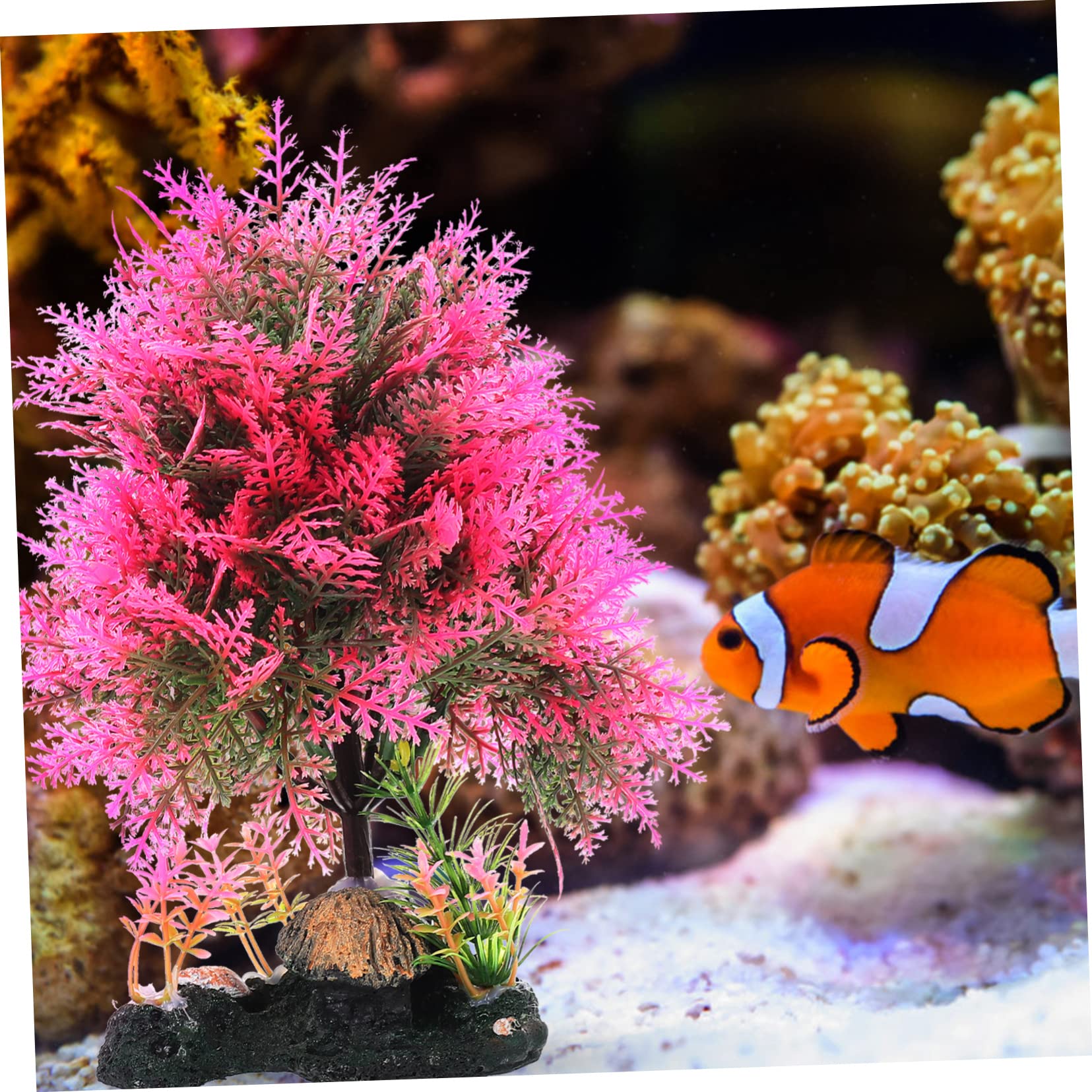 FRCOLOR 3 Pièces Ornements D'aménagement Paysager D'aquarium Accessoires D'aquarium Modèle De Plante Aquatique Arbre Aquatique Aquarium Plantes Aquatiques Plastique Gazon Artificiel