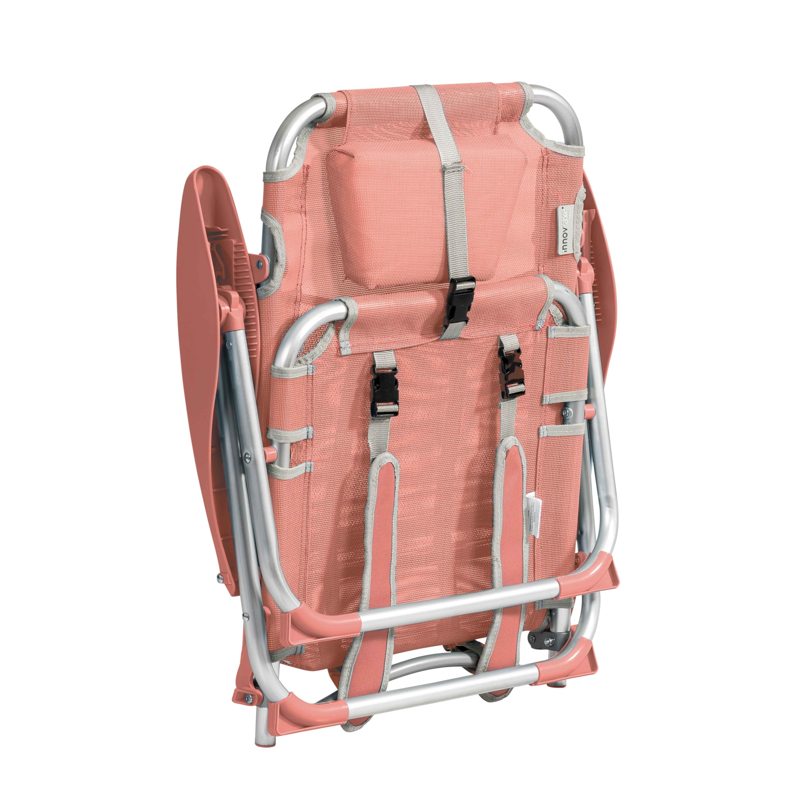 Oviala Lot de 2 fauteuils clic clac des plages en Polyester Papaye