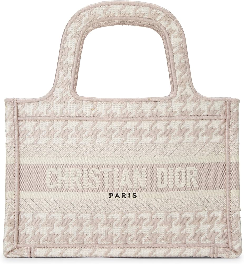 Amazon.com: Christian Dior, Pre-loved Pink Houndstooth Canvas Book