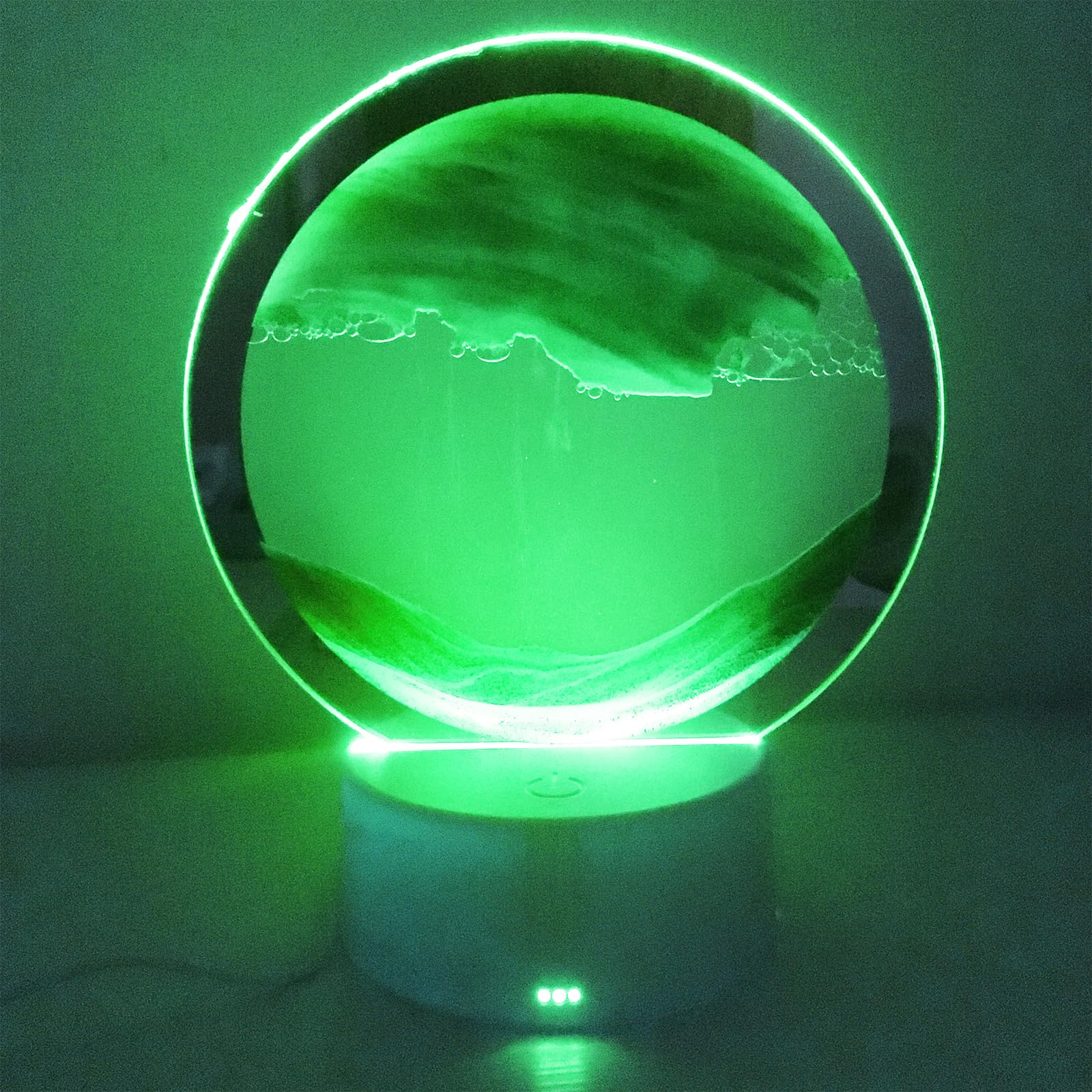 Lampada A Sabbia Mobile 3D Con Telecomando E Ricarica USB - Pittura Dinamica Con 7 Colori - Regalo Originale Per La Casa, Luce Notturna (Modello Rosso)