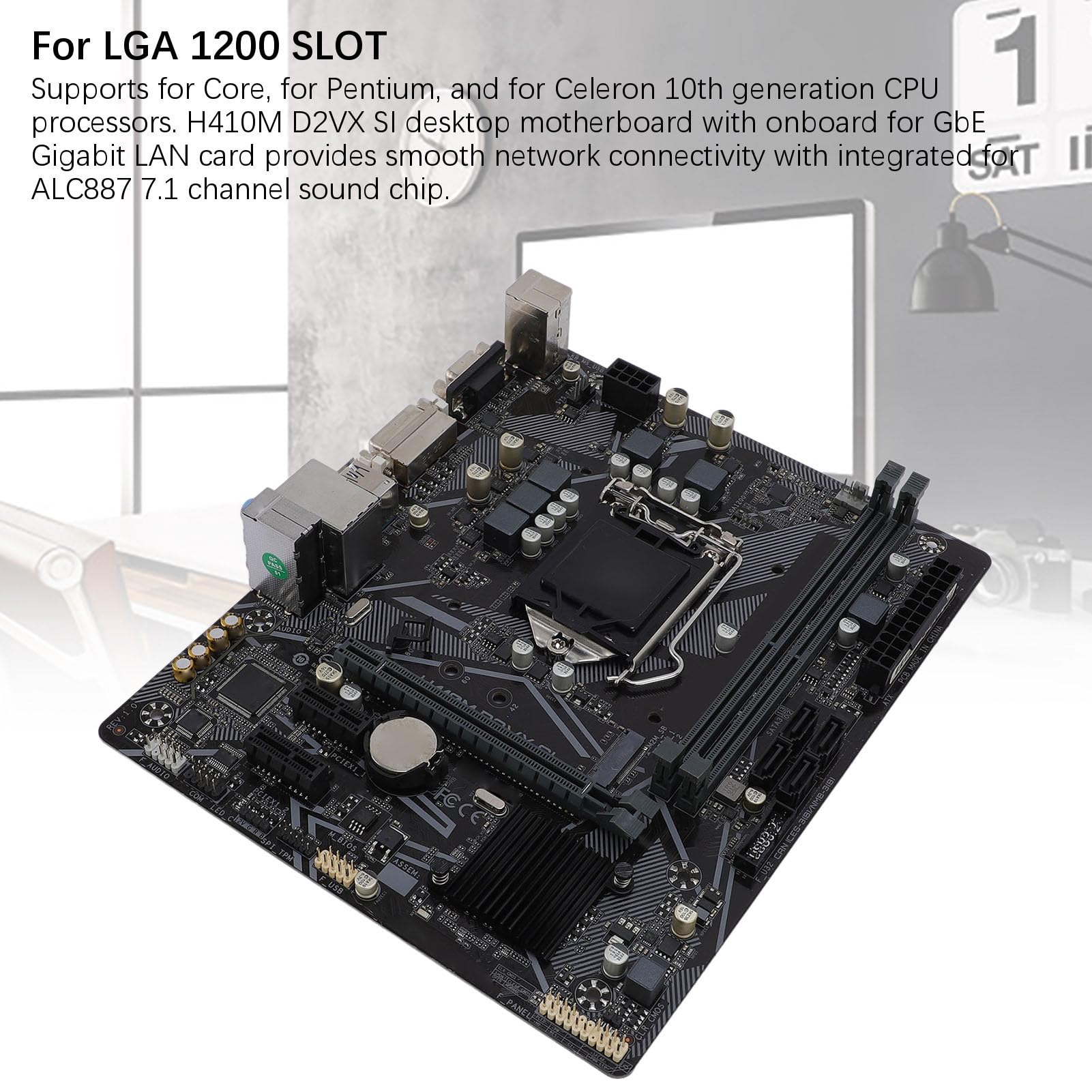 Amazon.com: H410M D2VX SI Computer Motherboard, 2 DDR4 DIMM 64GB M