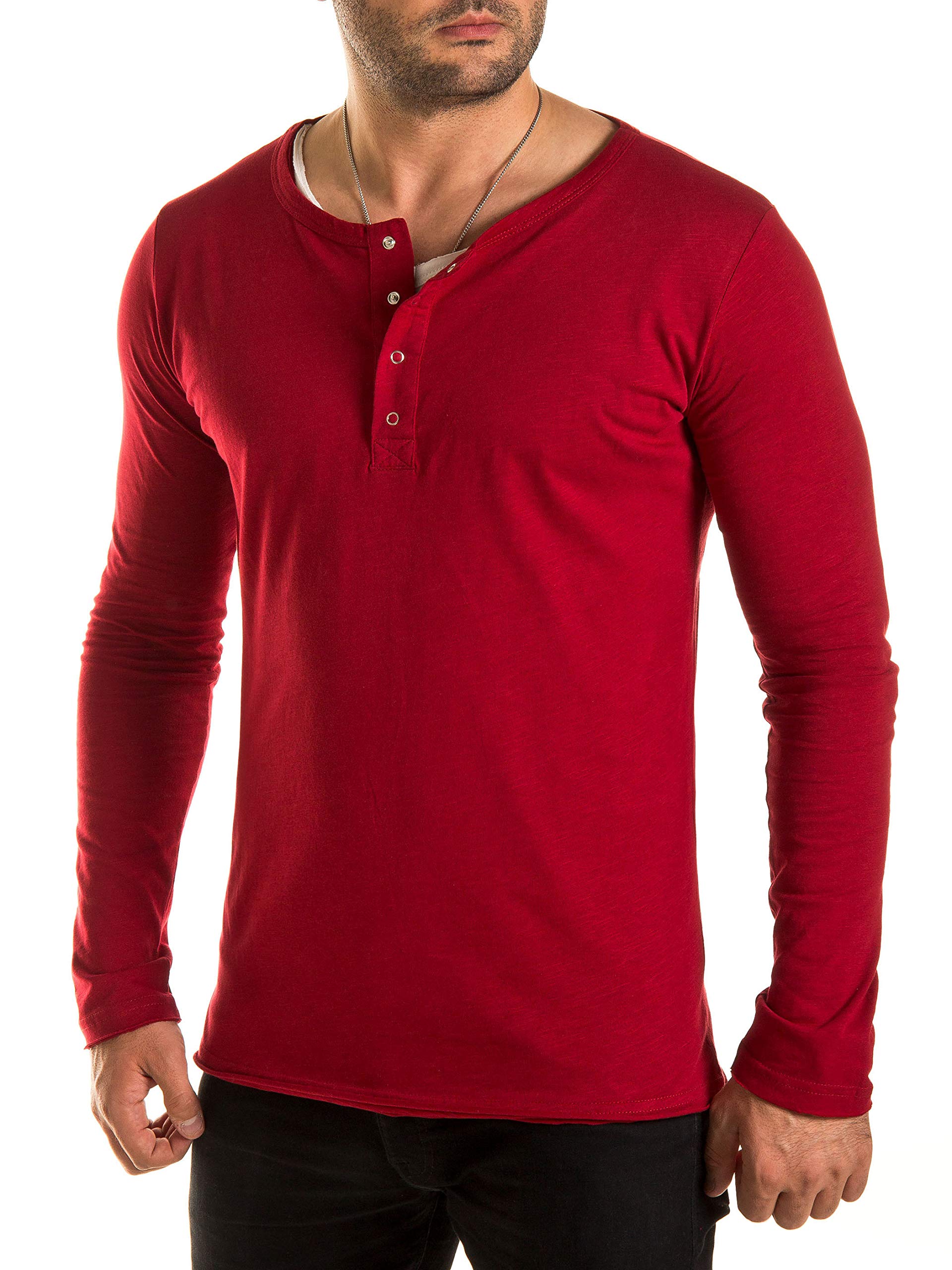 WOTEGA Herren Langarmshirt Pete - Baumwoll Longsleeve 2-in-1