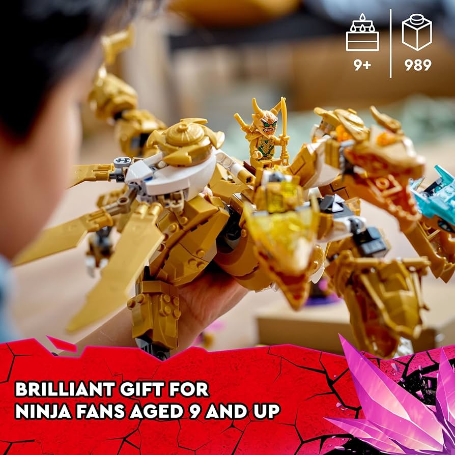 LEGO NINJAGO Lloyd's Golden Ultra Dragon Toy for Kids, 71774