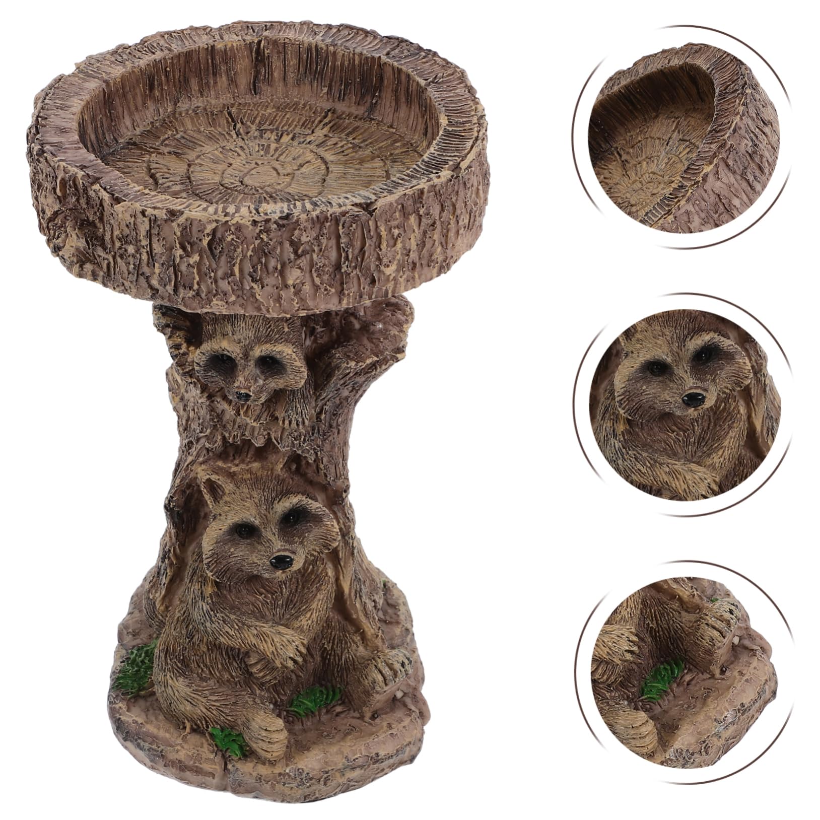 Toyvian Bagno per Uccelli in Resina Decorativo Mangiatoia per Uccelli da Esterno Accessorio da Giardino per Patio e Balconi Design Realistico e Artigianale