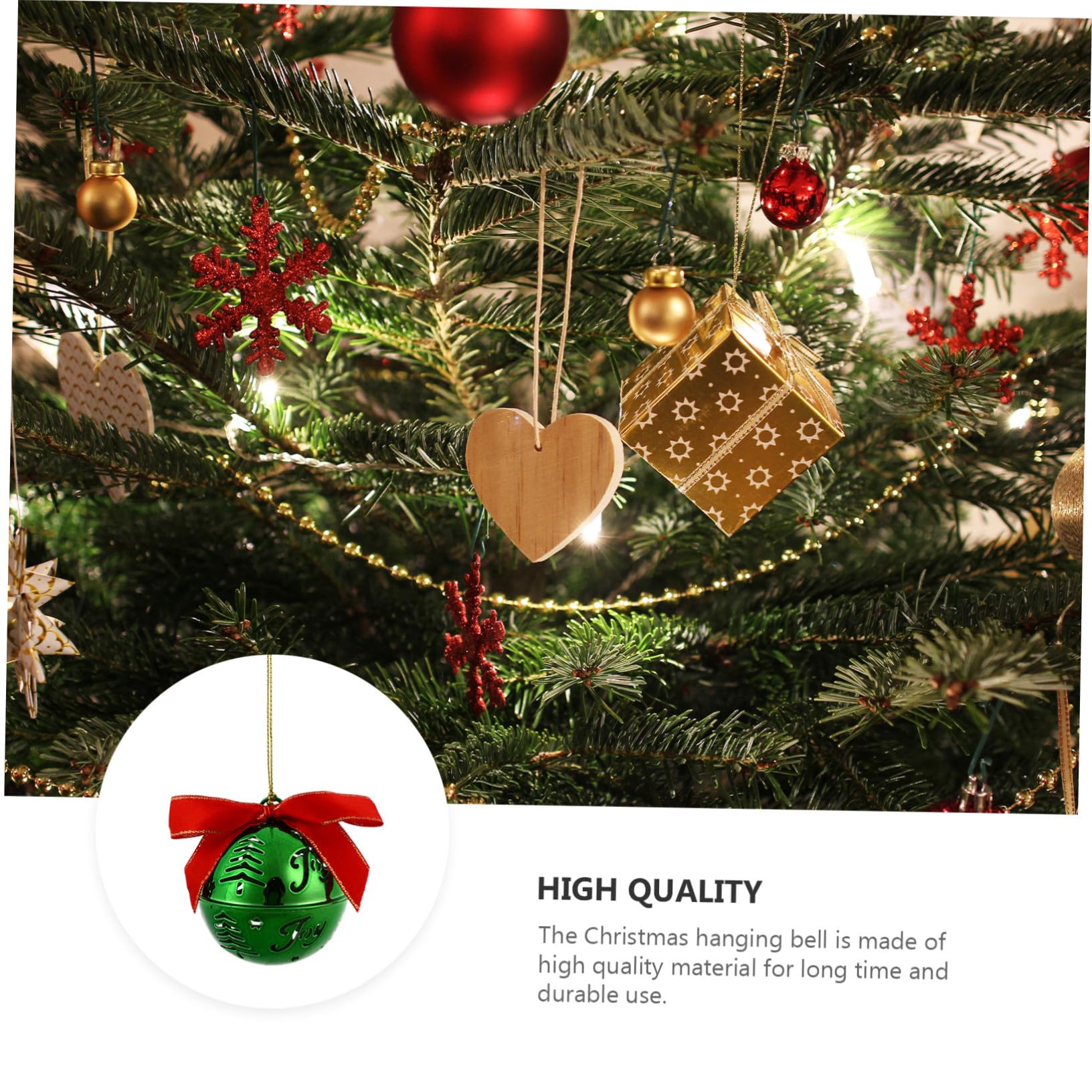 12pezzi Campane di Natale Appendibili Decorazione per Albero di Natale Appendi Ornamenti Sospesi per Casa Stile Casuale