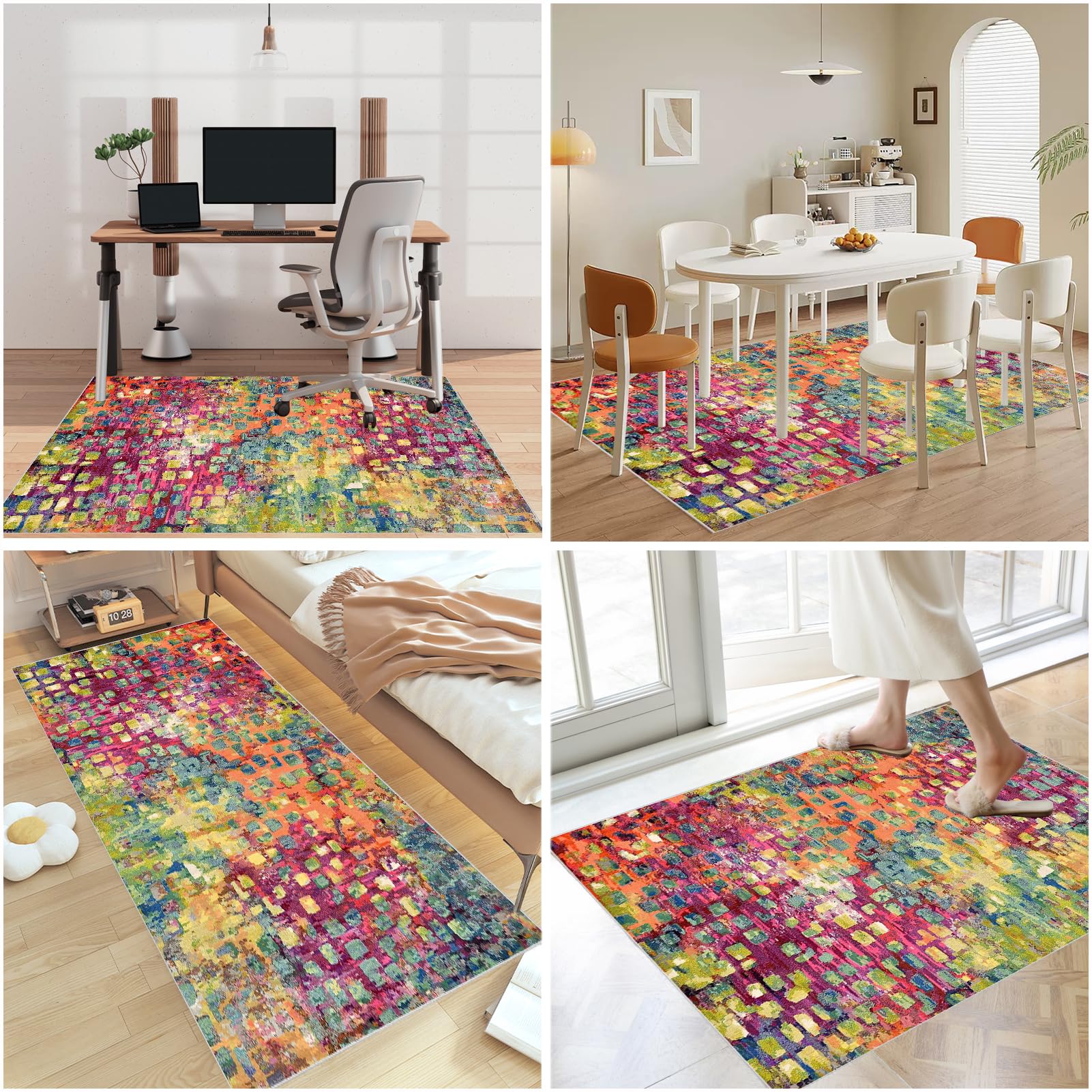 Tapis Chaise de Bureau Antidérapant, Tapis Protège-Sol pour Chaise à roulettes, Tapis de Sol Gaming pour Parquet et Sols Durs, Tapis de sous-Chaise de Bureau, Tapis de Sol pour Fauteuil 180 x 200 cm