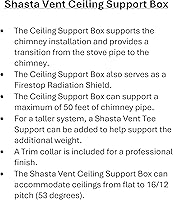 Vista 2 de Caja de soporte de techo" para sistemas de chimenea Shasta Vent Class-A, All Fuel 6