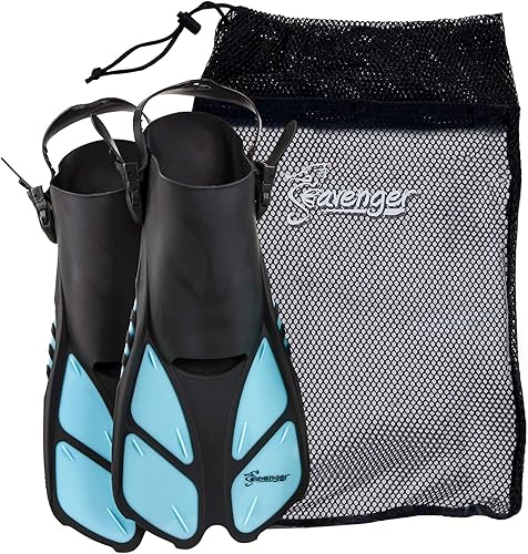 Miniatura 17 de Aletas de buceo con bolsa, de Seavenger Rojo -,Rosa encendido,Lavanda,Amarillo,Negro -,Azul,Azul (Dodger Blue),https://www.amazon.com/dp/undefined