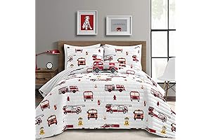 Lush Decor Fire Truck Toddler Quilt 3 Piece Set