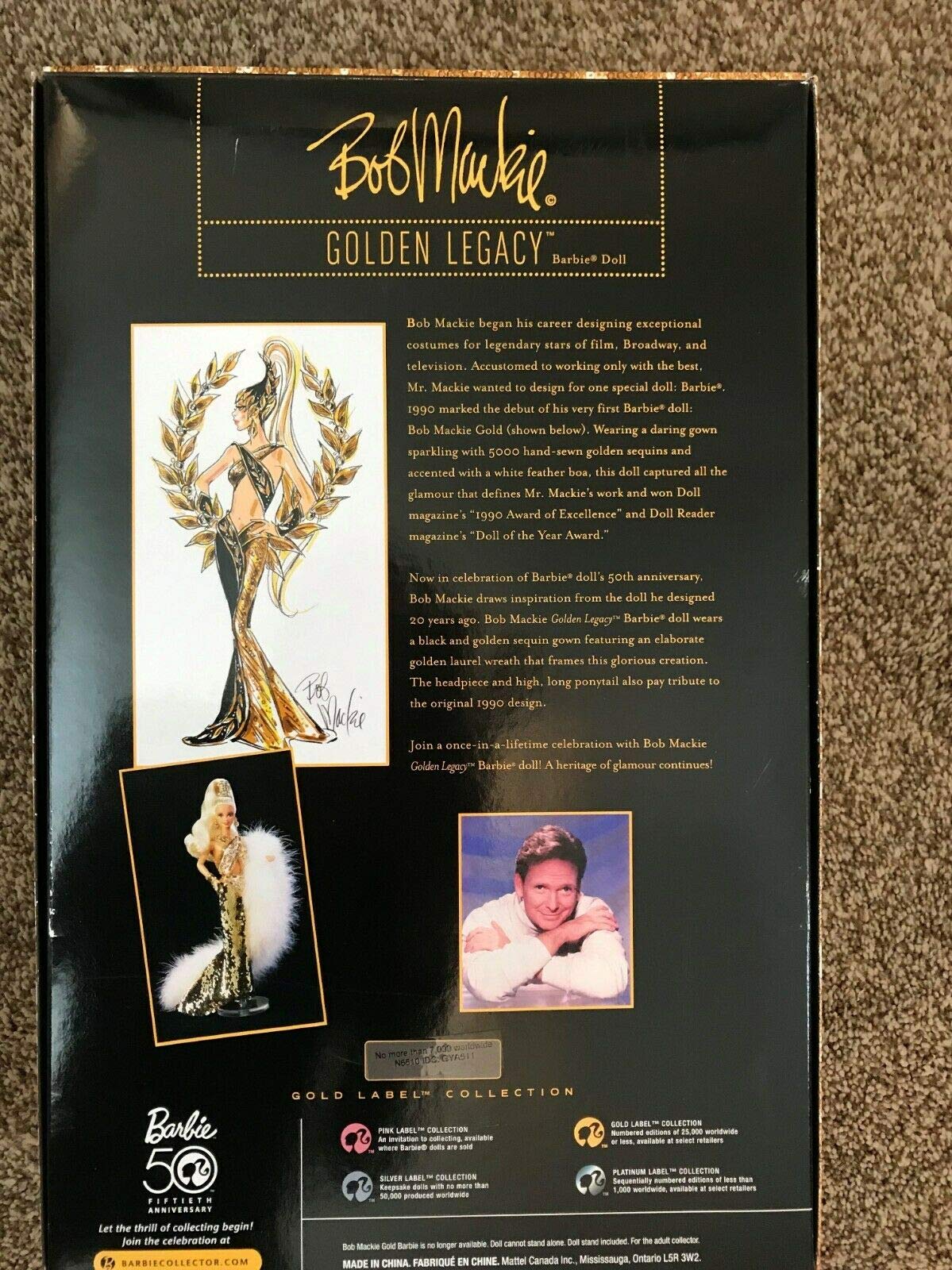 バービー人形　ゴールド　ボブマッキー Bob Mackie Gold 1990 Barbie Doll for sale online | eBay
